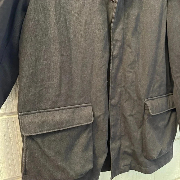 HART SCHAFFNER Marx Smart Wool Car Coat brown Size large - Picture 3 of 11